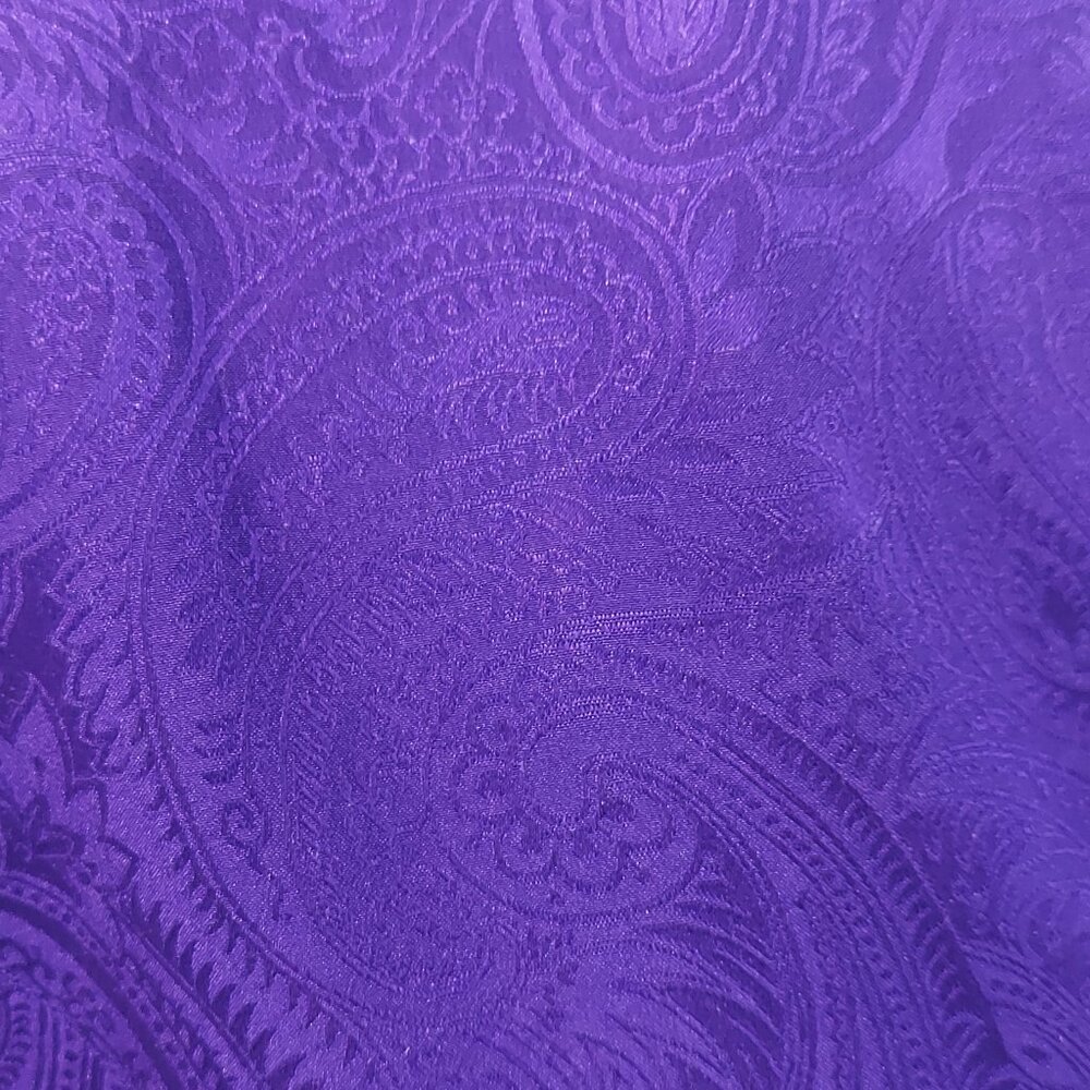 Maggy London PURPLE 100% Silk Asian Inspired Dress Suit Size 4P - Picture 4 of 13